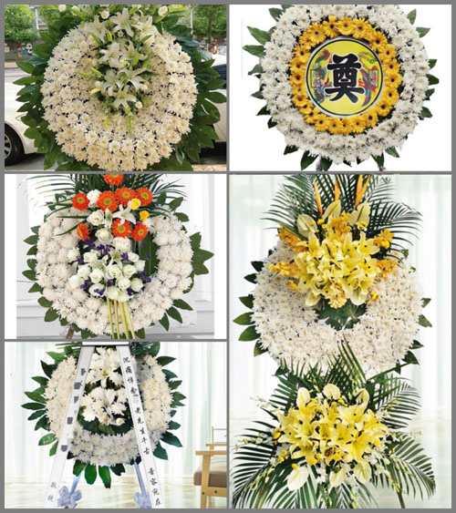 山东青岛平度市旧店镇庄头村花圈速递